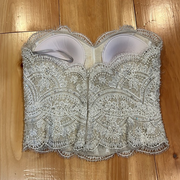Watters Wtoo lace and beaded corset bridal top - Picture 3 of 6